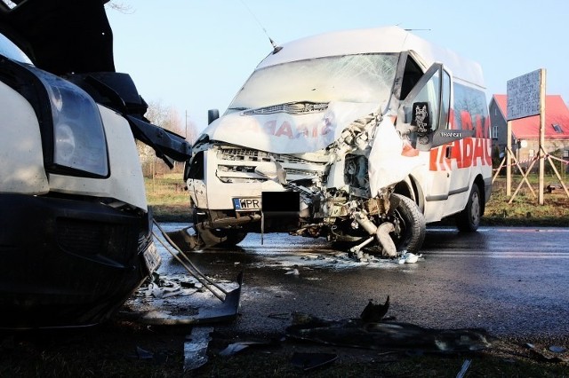 Wypadek busów w Wysokiej Kamieńskiej.