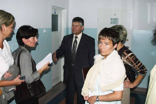 W szpitalu rozmawiano ze starostą Leszkiem Burczykiem