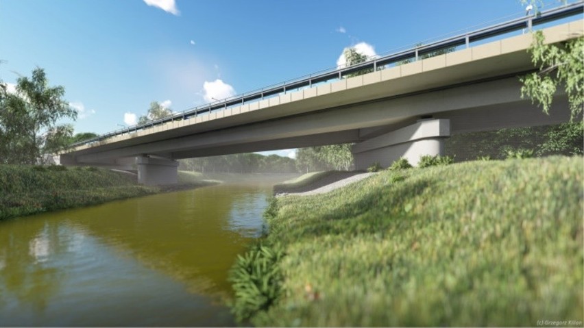 Nowy most zostanie przerzucony nad trzema ciekami wodnym.