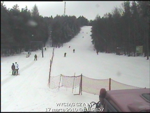 Na Telegrafie w Kielcach narciarze cieszą się od rana z dobrych warunków do jazdy.