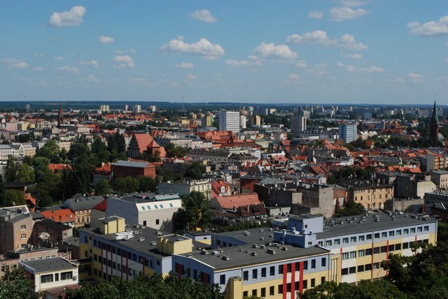 Bydgoszcz z wieży ciśnień przy ul. Filareckiej