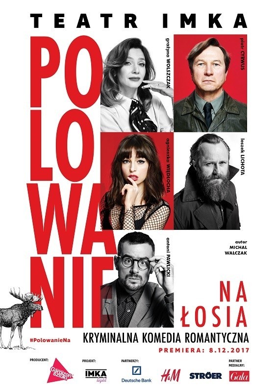 Spektakl "Polowanie na łosia" w Filharmonii Podkarpackiej w Rzeszowie. To współczesna komedia - nie dość, że czarna to jeszcze romantyczna