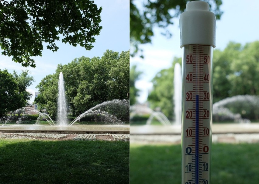 Temperatura w parku Mickiewicza we wtorek ok. godz. 13...