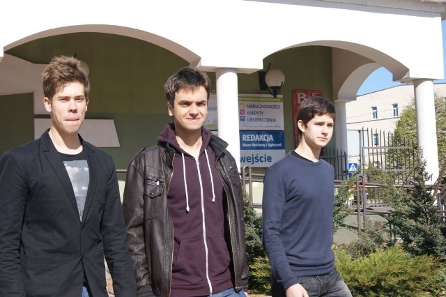 Maurycy Landowski (od lewej), Tymoteusz Gurbin i Mariusz Michna: - Kujoni? Nie! Jesteśmy po prostu ciekawi świata