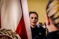 Nowi policjanci w łódzkim garnizonie złożyli ślubowanie. Komendant wojewódzki odznaczył też funkcjonariuszy za dłogoletnią służbę [ZDJĘCIA]