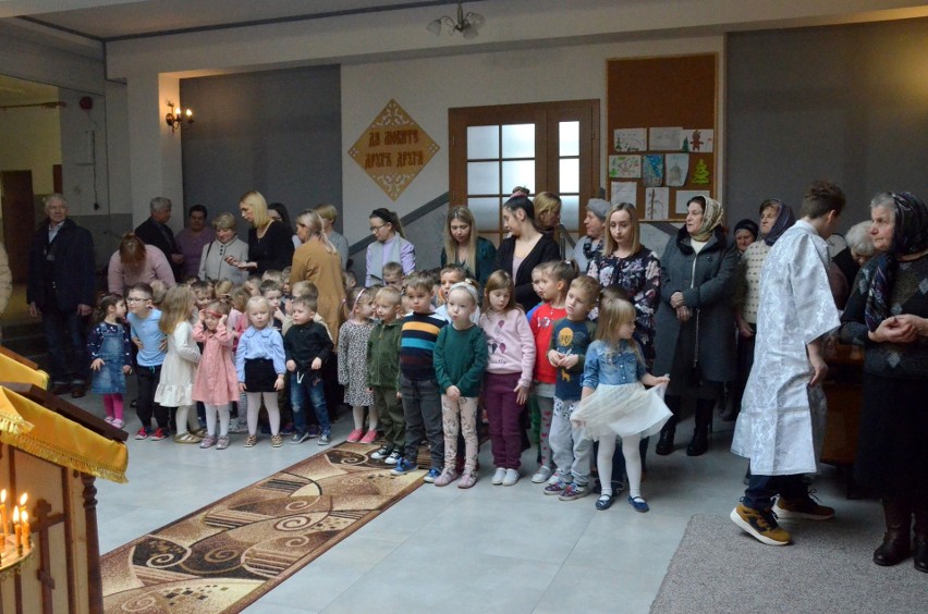 Uroczystości ku czci Św. Sawy Serbskiego w najnowszej cerkwi w Bielsku Podlaskim. W nabożeństwie uczestniczyły przede wszystkim dzieci 