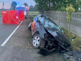 Śmiertelny wypadek pod Gliwicami: kierowca uderzył autem w przepust wodny. 37- letni mężczyzna zmarł na miejscu