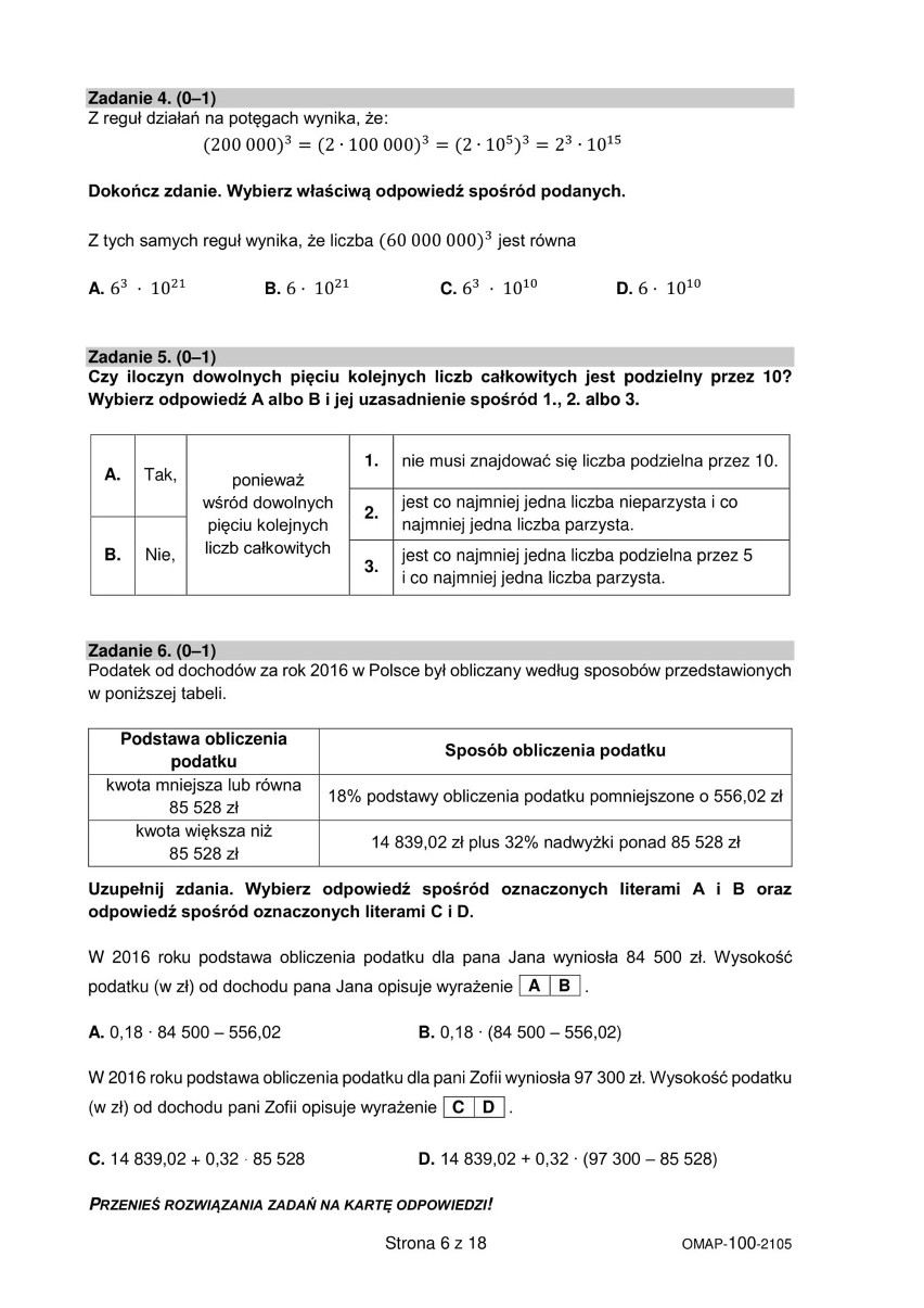 Egzamin ósmoklasisty 2021 z matematyki odbędzie się 26 maja...