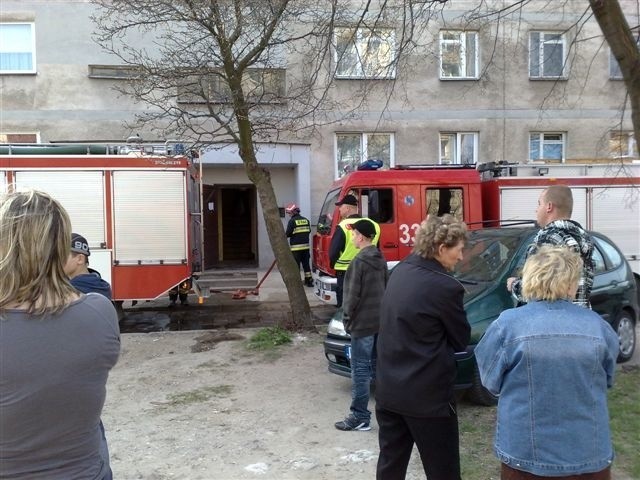 Pożar wybuchł w bloku przy ul. Chrobrego
