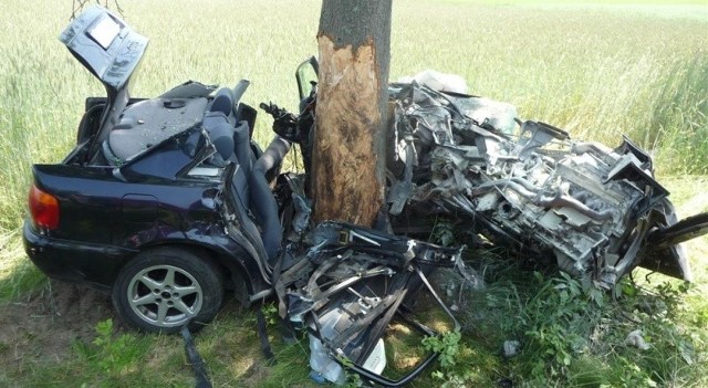 Na trasie Zytniów-Sternalice audi A4 wypadlo z drogi i uderzylo w drzewo. 19-letni kierowca z Cieciulowa mimo reanimacji zmarl zaraz po przewiezieniu do szpitala. Nie udalo sie tez uratowac 18-letniej pasazerki ze Sternalic, zmarla na stole operacyjnym.