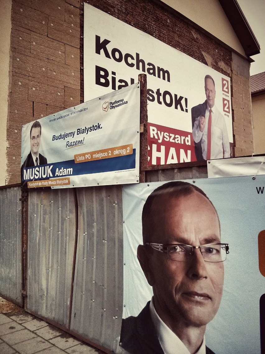 Walka na plakaty w kampani wyborczej 2014