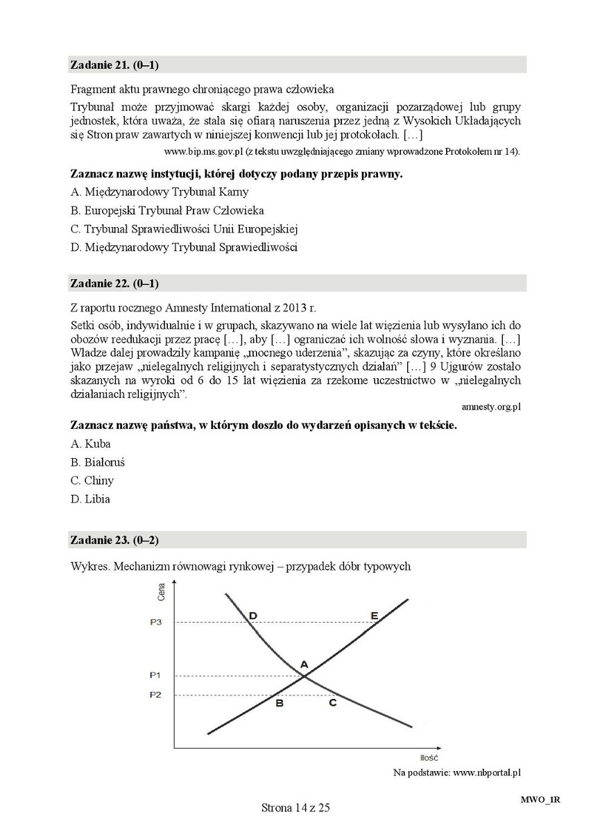 Matura 2016: WOS [ODPOWIEDZI, ARKUSZ CKE]