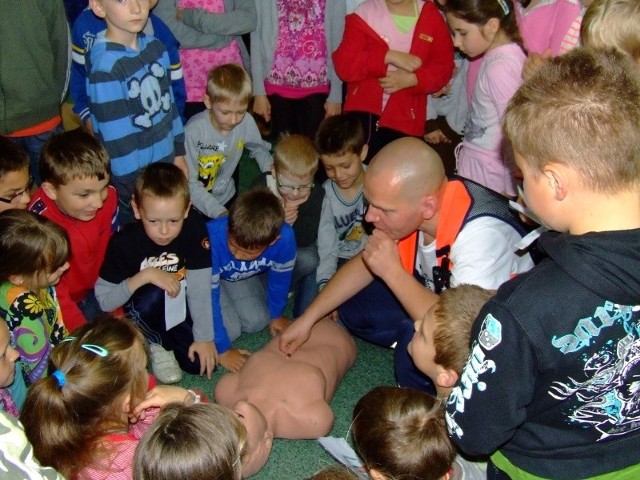 Uczniom z Zieliny najbardziej podobał się pokaz udzielania pierwszej pomocy.