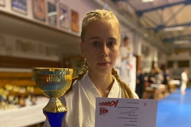 Kinga Lonser została mistrzynią Polski w kumite podczas Mistrzostw Polski Kyokushin Karate Kenbukai w Gdańsku