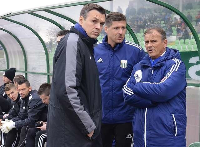 Dariusz Kubicki (z prawej) nie jest już trenerem Olimpii