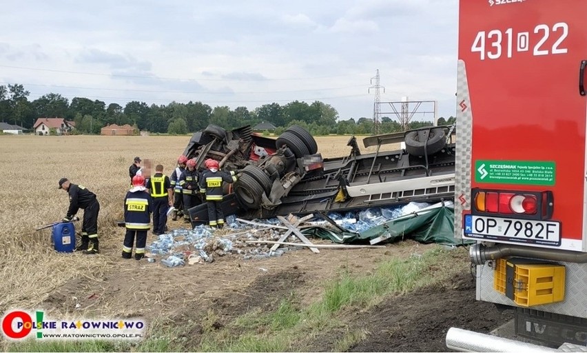 Piątkowe wypadki ciężarówek na obwodnicy Kluczborka