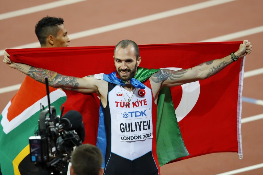 Ramil Quliyev (Turcja) - złoty medal w biegu na 200 m