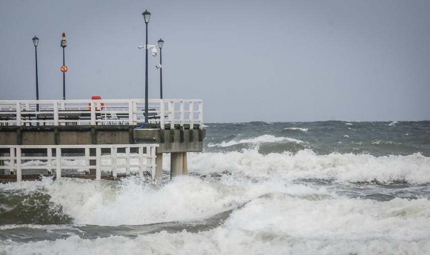 Wichura na Pomorzu. Plaża w Brzeźnie