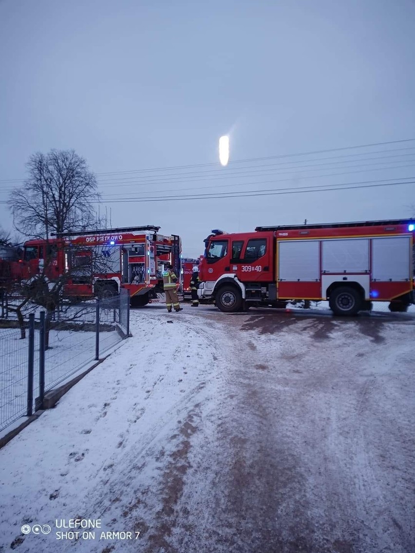 Pożar domu w miejscowości Zdrody Stare w gminie Poświętne
