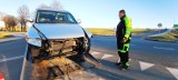 Wypadek na drodze numer "11". Zderzyły się dwa samochody osobowe [zdjęcia] 