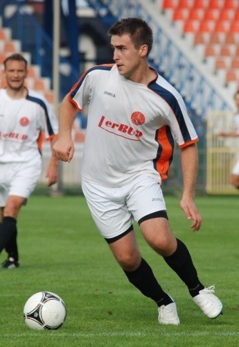 Marcin Jarmuda zdobył jedną z trzech bramek dla Hetmana Włoszczowa w meczu ze Spartą Kazimierza Wielka. 