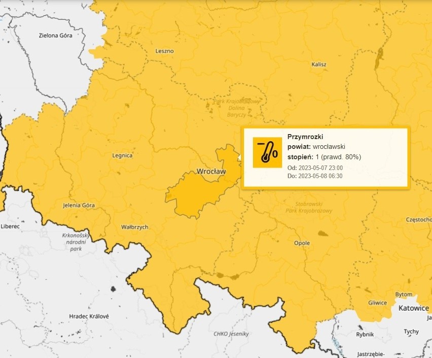 Przymrozki mają się pojawić w nocy z niedzieli na...