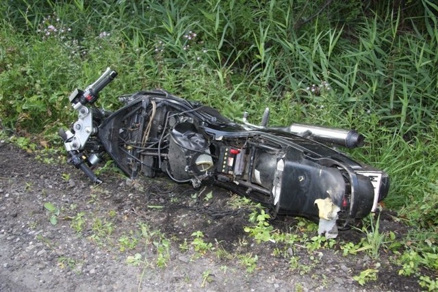 24-letni motocyklista zosta3 ranny w wypadku na krajowej 46.