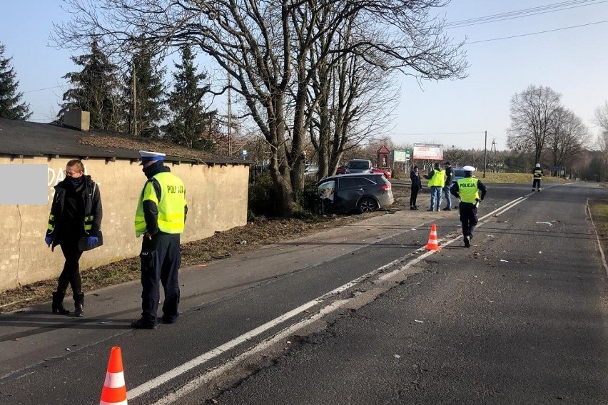 Śmiertelny wypadek na drodze we wsi Krępa koło Poddębic...