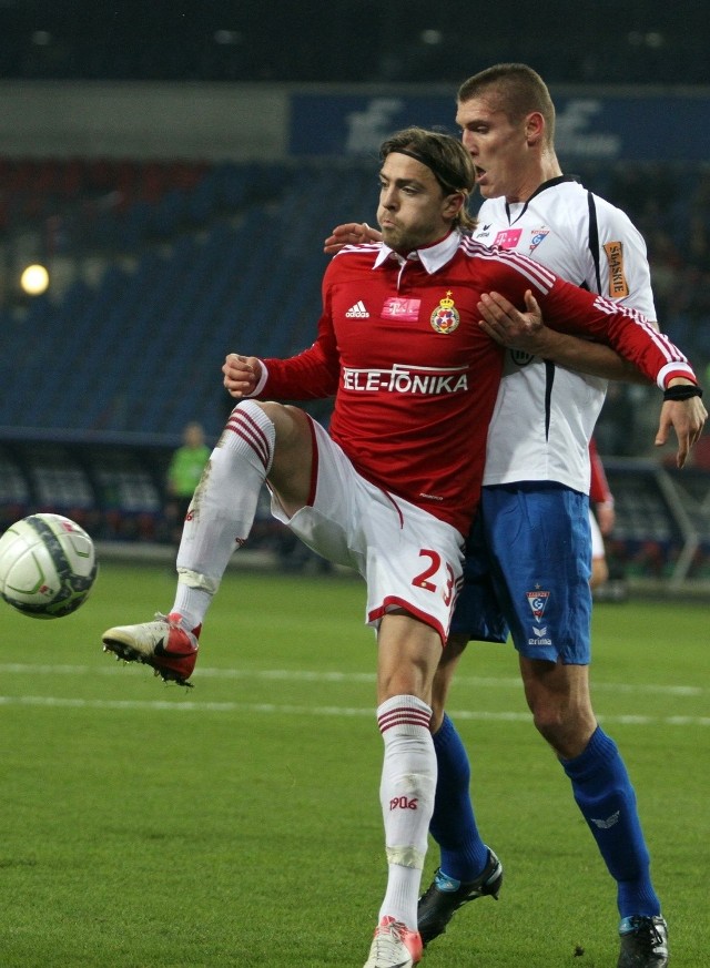Oleksandr Szeweluchin w meczu z Wisłą