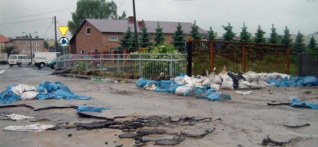 Tak wyglądały ulice Sędziszowa Małopolskiego po powodzi.