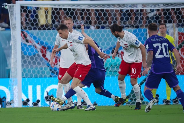 Reprezentacja Polski z Argentyną w meczu fazy grupowej mistrzostw świata w Katarze (30.11.2022)