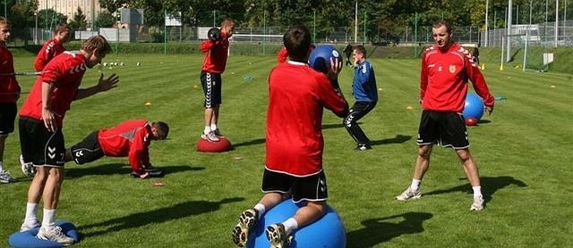 Środowy trening wprowadził w drużynie Korony wesoły nastrój.