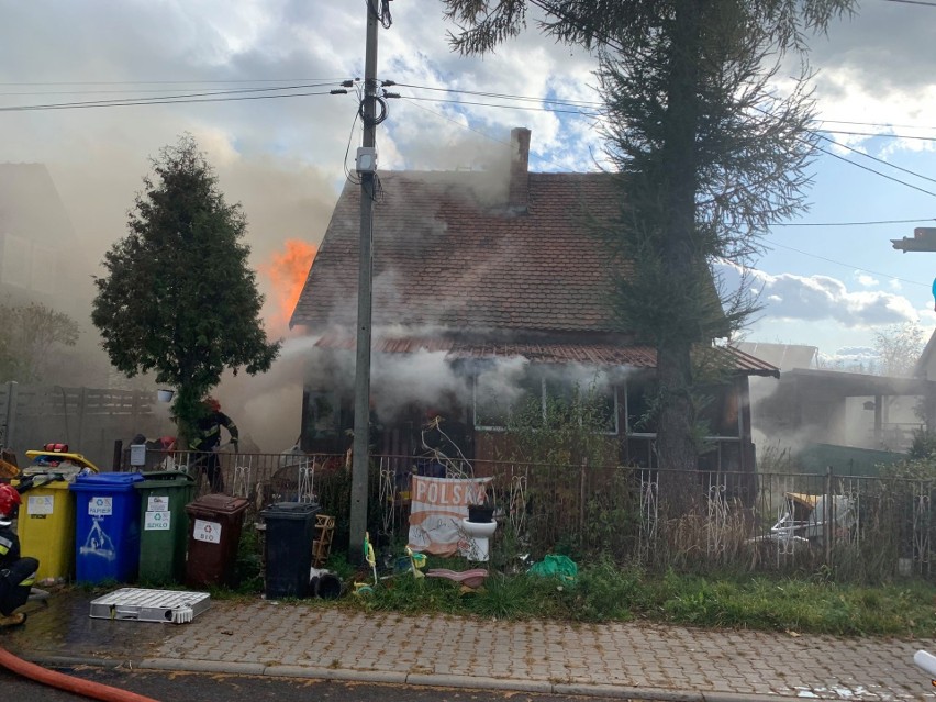 Pożar domu przy ul. Wiosny Ludów