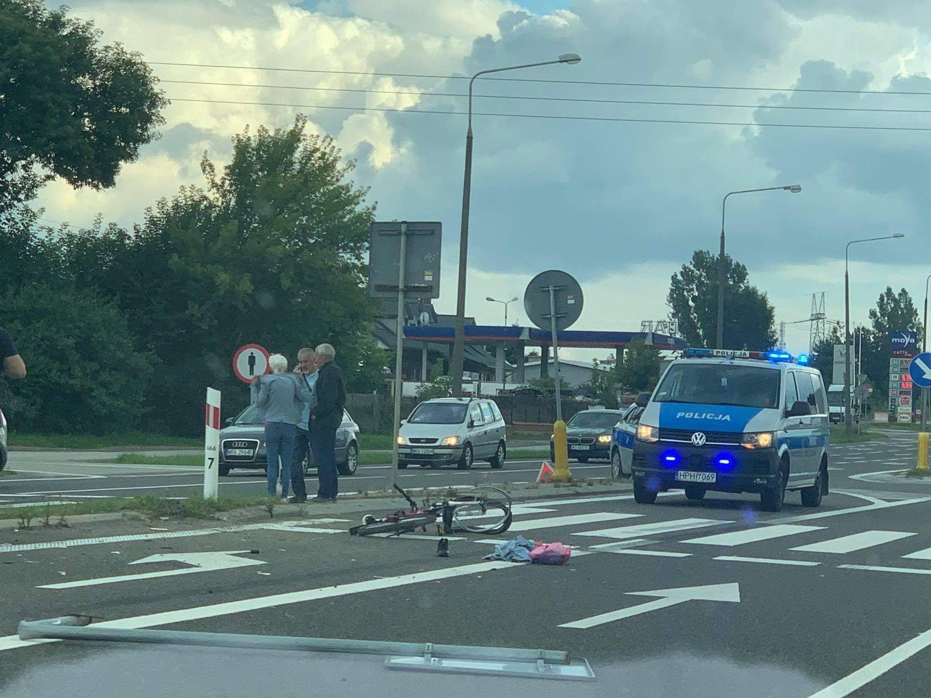 Wypadek na trasie S7 w Wielogórze, w gminie Jedlińsk