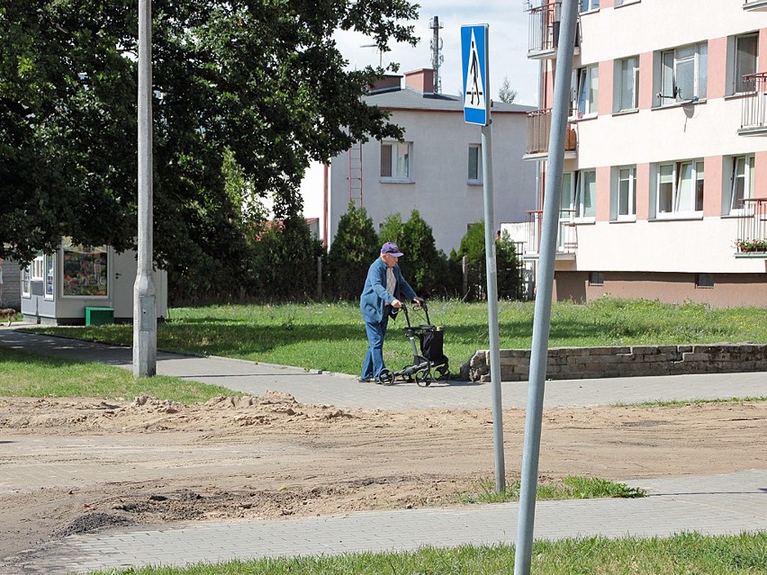 Grudziądzkie ulice Tczewska i Elbląska po desczach