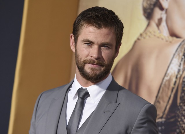 Aktor Chris Hemsworth na premierze filmu "Łowca i Królowa Lodu" w Los Angeles 11 kwietnia 2016r.