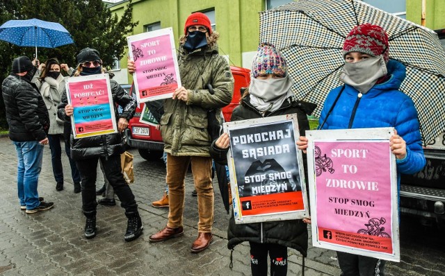 W grudniu 2019 r. w Bydgoszczy na Miedzyniu odbył się protestnantysmogowy