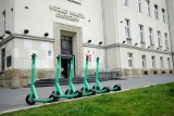 Bolty na chodnikach Chorzowa. Od 9 października w Chorzowie można jeździć zielonymi hulajnogami. Jest 12 stacji m.in. w Parku Śląskim 