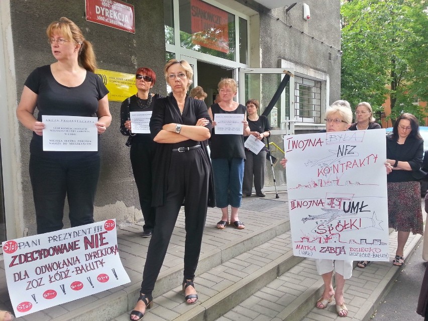 Protestują przeciwko odwołaniu dyrektora ZOZ Łódź-Bałuty [ZDJĘCIA]