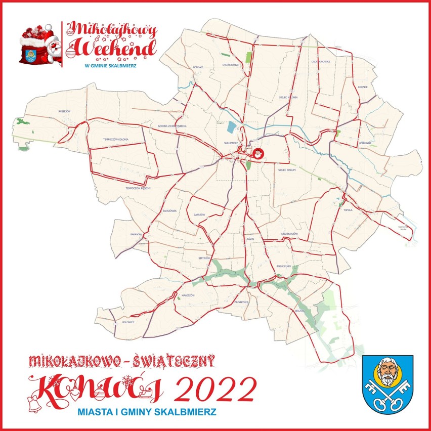 2. Konwój Mikołajkowo-Świąteczny przejedzie przez gminę Skalbmierz. Przedstawiamy szczegółową trasę niezwykłego wydarzenia 