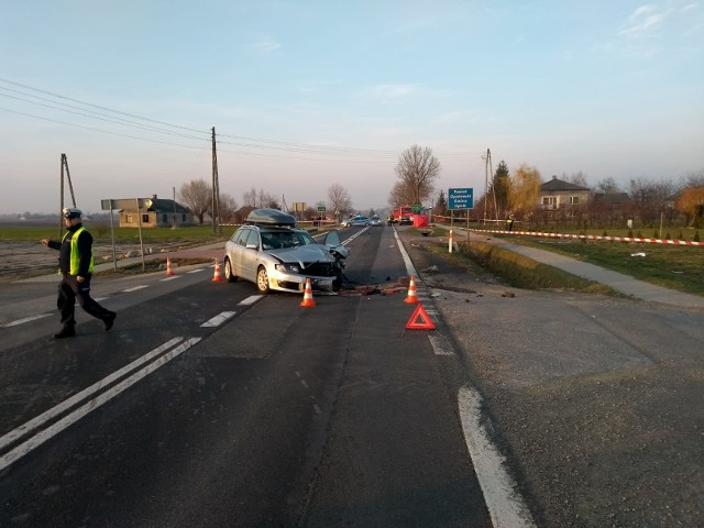 Na miejscu śmiertelnego wypadku w Kurowie.