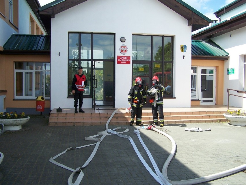 Ćwiczenia straży pożarnej w Łodzierzy