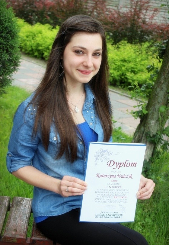 Za zdobycie drugiego miejsca Katarzyna Walczyk otrzymała dyplom i  nagrodę pieniężną.