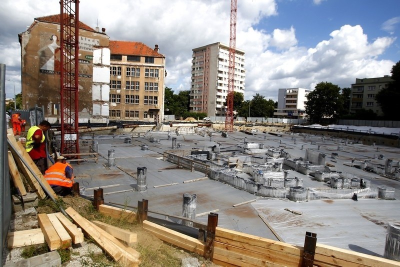Budowa Hanza Tower w Szczecinie - 14 sierpnia 2013