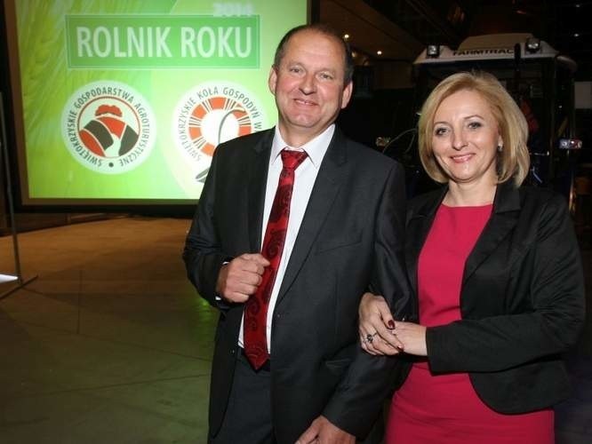 Zwycięzcy w konkursie Rolnik Roku 2014 Renata i Marian...