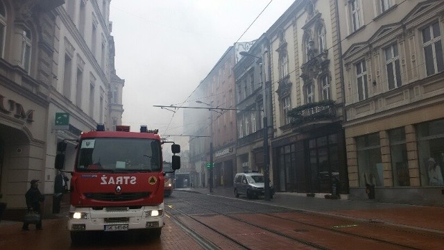 Pożar w centrum Katowic