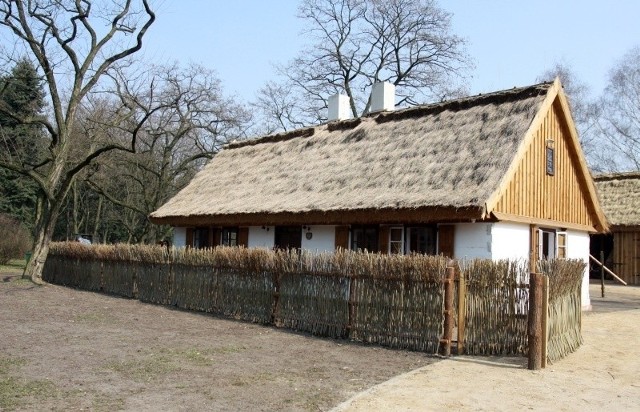 Wiejska chałupa stojąca w zagrodzie w „botaniku” została sprowadzona z Ldzania.