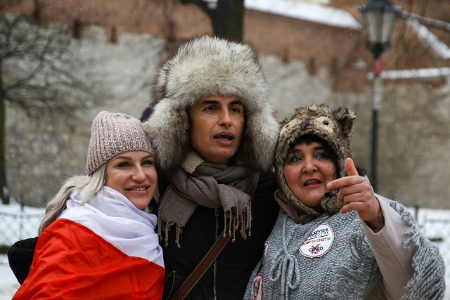 Na demonstracji zorganizowanej przez Małopolski Marsz Wolności pojawił się m.in. Ivan Komarenko