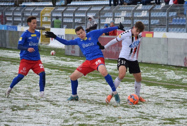 Artur Pikk (nr 28) jest graczem Odry od nieco ponad roku.