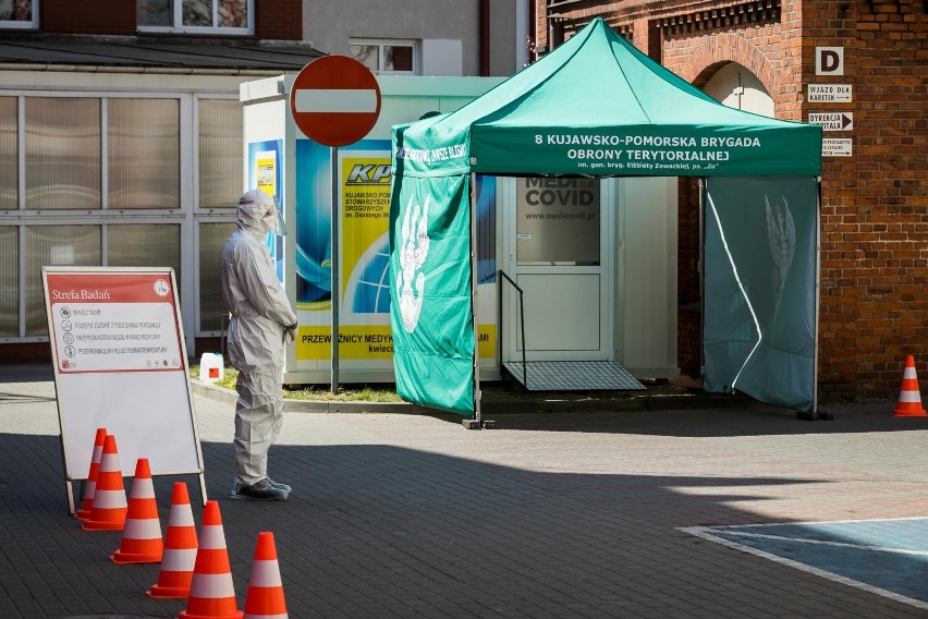 08.05.2020 bydgoszcz szpital zakazny stanowisko do testow na...